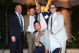 Television Academy governors Seth Shapiro and Marc Johnson with Jason Nadler, Aisha Tyler, and Joe Farrell at the Interactive Media Peer Group Celebration of Excellence September 9, 2015 in Los Angeles, California.