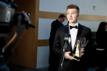 Stephen Gemmiti at the Thank You Cam at the 36th College Television Awards at the Skirball Cultural Center in Los Angeles, April 23, 2015.
