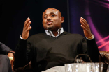 Steve Stoute onstage at An Evening with Norman Lear at the Montalban Theater in Hollywood.
