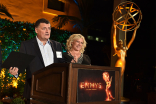 Steven Moffat and Sue Vertue at the producers nominee reception, September 15, 2016, at the Montage in Beverly Hills, California.
