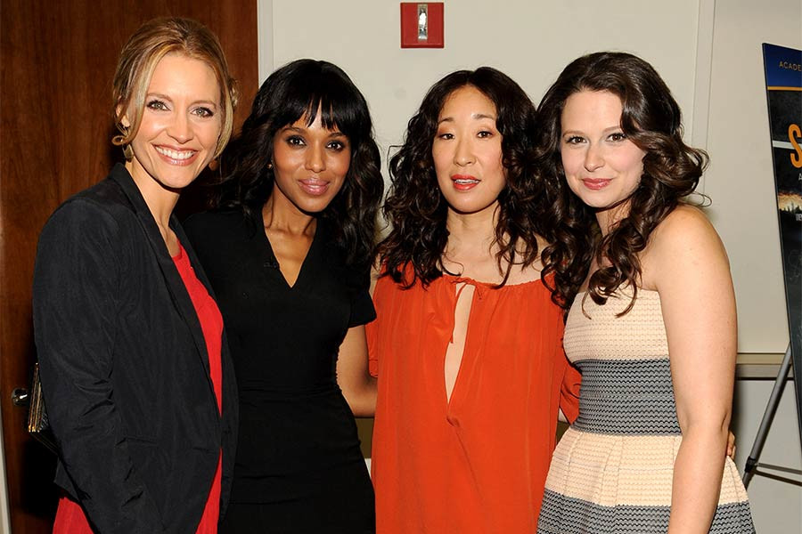 KaDee Strickland, Kerry Washington, Sandra Oh and Katie Lowes at An Evening with Shonda Rhimes and Friends. 
