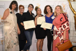 Television Academy governors Terry Ann Gordon and Sue Bub with Hala Bahmet, Marina Ray, Elinor Bardach, and Stephanie Sparkman at the 10th Annual Art of Television Costume Design Exhibition opening at the FIDM Museum &amp; Galleries on the Park on Saturday, J