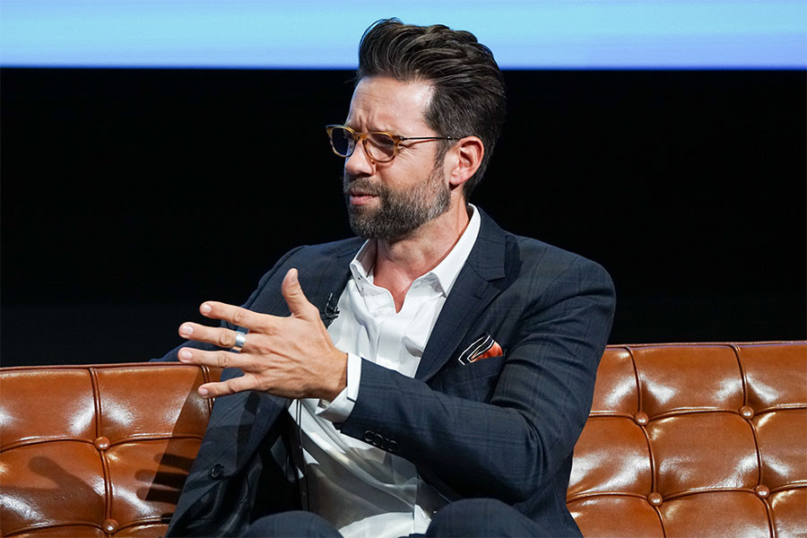Todd Grinnell onstage at The Power of TV: A Conversation with Norman Lear and One Day at a Time, presented by the Television Academy Foundation and Netflix in celebration of the Foundation&#039;s 20th Anniversary of THE INTERVIEWS: An Oral History Project, on 