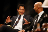 Toure and Common onstage at An Evening with Norman Lear at the Montalban Theater in Hollywood.