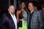 Trevor Baieri, Mercedes Jackson, and Television Academy governor Rickey Minor at the Documentary Programming and Reality Programming nominee reception September 11, 2015 in Los Angeles, California.