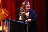 Val Zavala accepts her award at the 68th Los Angeles Area Emmys, July 23, 2016, at the Saban Media Center, North Hollywood, California. 