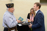 Veterans and guests chat at the Got Your 6 Storytellers event, November 10, 2015, in Los Angeles, California.
