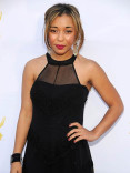 Actress Zoe Soul arrives at Dynamic and Diverse: A 66th Emmy Awards Celebration of Diversity in the NoHo Arts District.